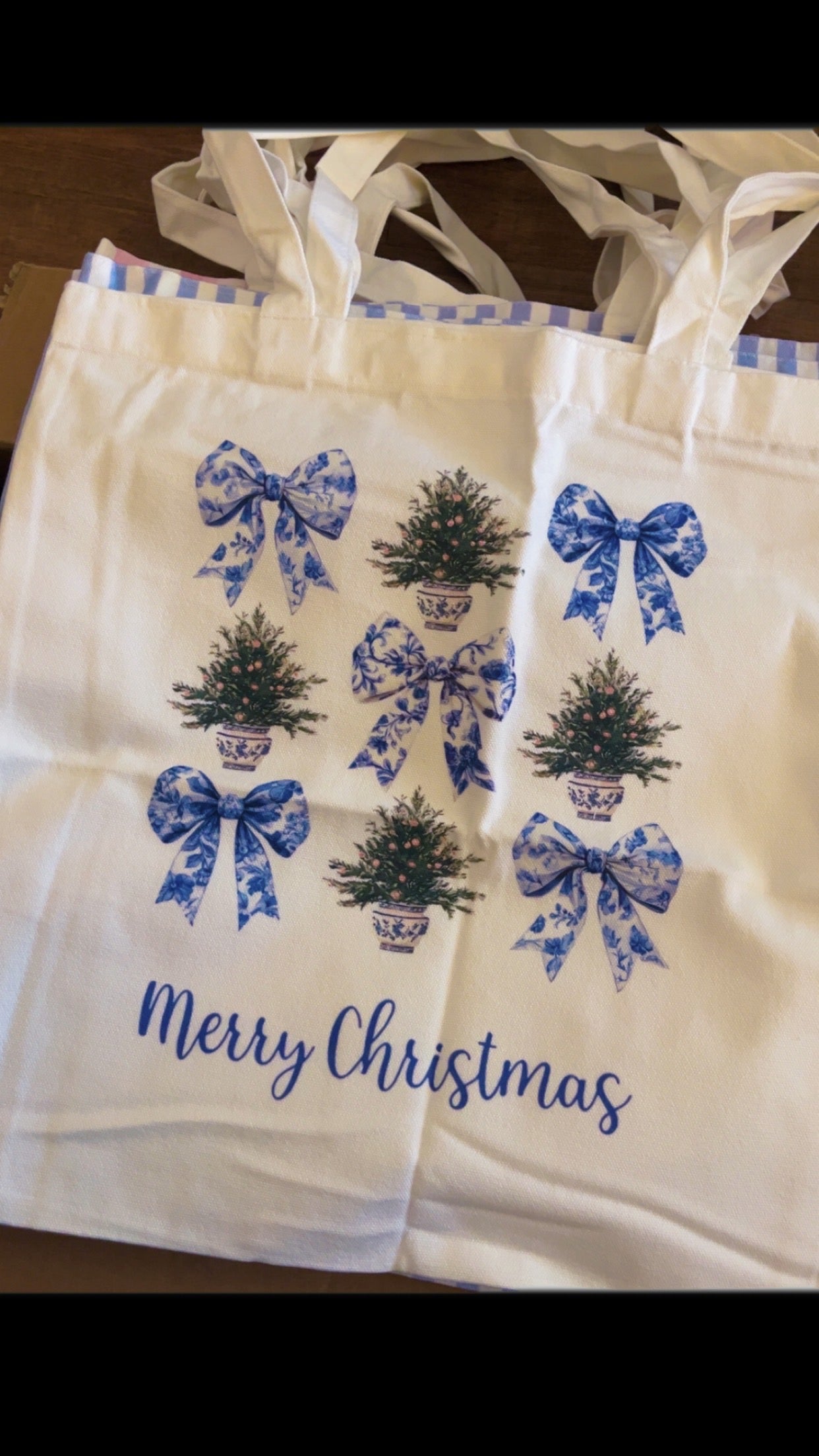 Holiday/Christmas themed tote bags